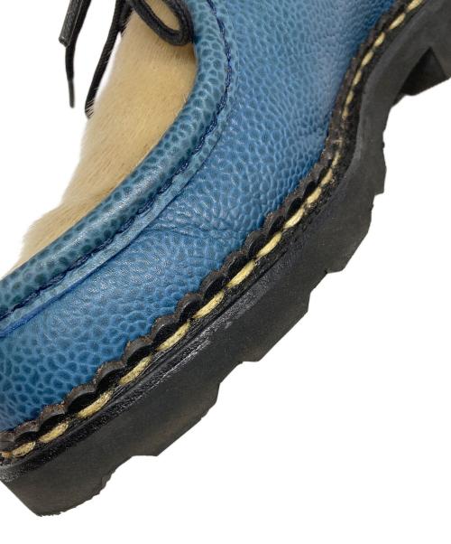 PARABOOT（パラブーツ）PARABOOT (パラブーツ) beams別注 MICHAEL ポニーハラコ ドレスシューズ ブルー サイズ:42 1/2の古着・服飾アイテム