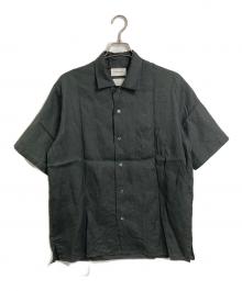 MARKAWARE（マーカウェア）の古着「OPEN COLLAR SHIRT HEMP 半袖シャツ　日本製」｜カーキ