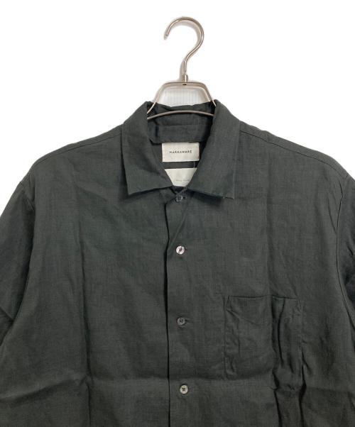 MARKAWARE（マーカウェア）MARKAWARE (マーカウェア) OPEN COLLAR SHIRT HEMP 半袖シャツ　日本製 カーキ サイズ:2の古着・服飾アイテム