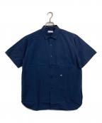 nanamicaナナミカ）の古着「Regular Collar Wind H/S Shirt 半袖シャツ　日本製　」｜ネイビー