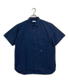 nanamica（ナナミカ）の古着「Regular Collar Wind H/S Shirt 半袖シャツ　日本製　」｜ネイビー