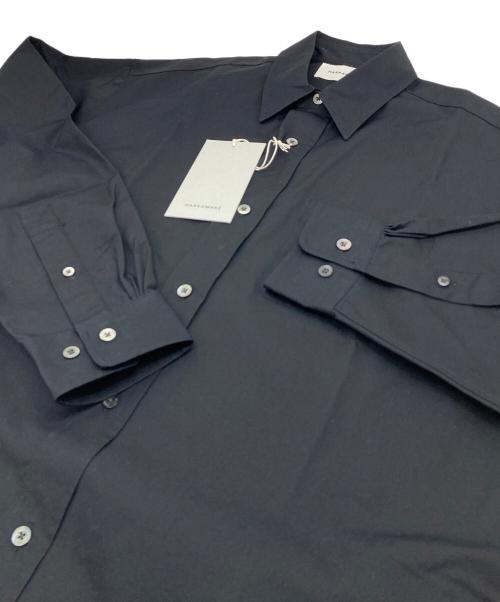 MARKAWARE（マーカウェア）MARKAWARE (マーカウェア) 23AW HUGE SHIRT コットンシャツ　日本製 ブラック サイズ:1 未使用品の古着・服飾アイテム