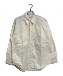 MARKA（マーカ）の古着「UTILITY SHIRT WIDE ORGANIC COTTON TYPEWRITER  コットンシャツ　日本製」｜ベージュ