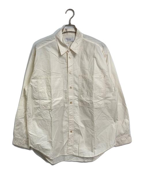 MARKA（マーカ）MARKA (マーカ) UTILITY SHIRT WIDE ORGANIC COTTON TYPEWRITER  コットンシャツ　日本製 ベージュ サイズ:1 未使用品の古着・服飾アイテム