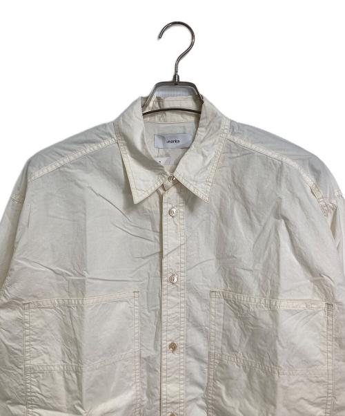 MARKA（マーカ）MARKA (マーカ) UTILITY SHIRT WIDE ORGANIC COTTON TYPEWRITER  コットンシャツ　日本製 ベージュ サイズ:1 未使用品の古着・服飾アイテム