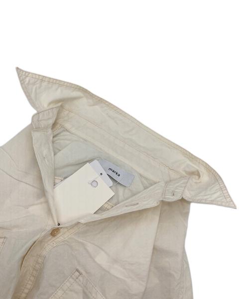 MARKA（マーカ）MARKA (マーカ) UTILITY SHIRT WIDE ORGANIC COTTON TYPEWRITER  コットンシャツ　日本製 ベージュ サイズ:1 未使用品の古着・服飾アイテム