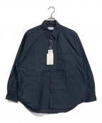 MARKAマーカ）の古着「UTILITY SHIRT WIDE ORGANIC COTTON TYPEWRITER コットンシャツ　日本製」｜ブラック