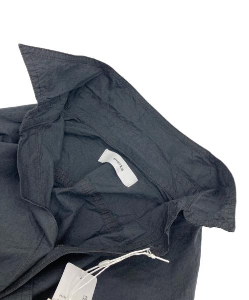 MARKA（マーカ）MARKA (マーカ) UTILITY SHIRT WIDE ORGANIC COTTON TYPEWRITER コットンシャツ　日本製 ブラック サイズ:1 未使用品の古着・服飾アイテム