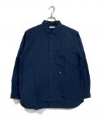 nanamicaナナミカ）の古着「Regular Collar Wind Shirt 長袖シャツ　日本製」｜ネイビー