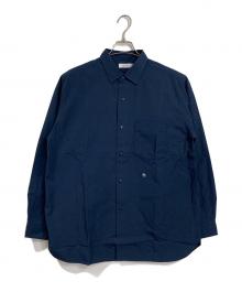 nanamica（ナナミカ）の古着「Regular Collar Wind Shirt 長袖シャツ　日本製」｜ネイビー