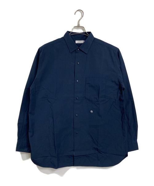nanamica（ナナミカ）nanamica (ナナミカ) Regular Collar Wind Shirt 長袖シャツ　日本製 ネイビー サイズ:M 未使用品の古着・服飾アイテム