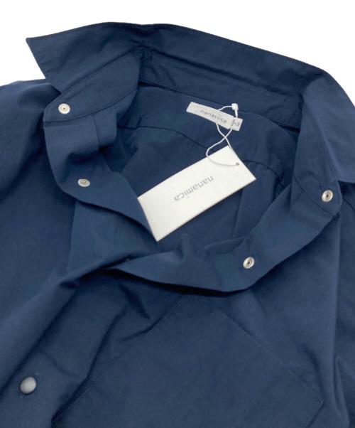nanamica（ナナミカ）nanamica (ナナミカ) Regular Collar Wind Shirt 長袖シャツ　日本製 ネイビー サイズ:M 未使用品の古着・服飾アイテム