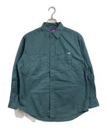 THE NORTHFACE PURPLELABEL（ザ・ノースフェイス パープルレーベル）の古着「Lightweight Twill Big Work Shirt 長袖シャツ」｜Vintage Green