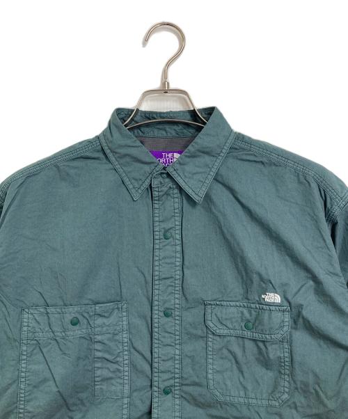 THE NORTHFACE PURPLELABEL（ザ・ノースフェイス パープルレーベル）THE NORTHFACE PURPLELABEL (ザ・ノースフェイス パープルレーベル) Lightweight Twill Big Work Shirt 長袖シャツ Vintage Green サイズ:M 未使用品の古着・服飾アイテム