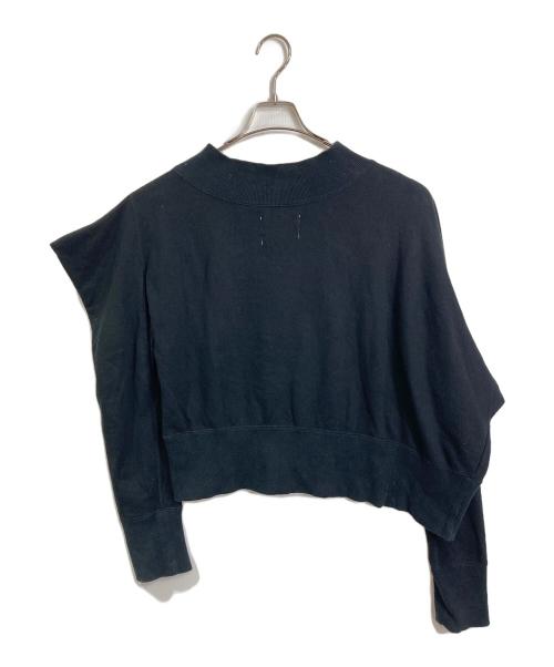 Vivienne Westwood（ヴィヴィアンウエストウッド）Vivienne Westwood (ヴィヴィアンウエストウッド) オーブ刺繍スウェット　デザイントップス　アシンメトリー　日本製 ブラック サイズ:38の古着・服飾アイテム