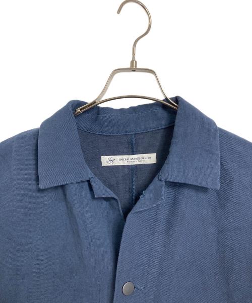 journal standard luxe（ジャーナルスタンダード ラックス）JOURNAL STANDARD LUXE (ジャーナルスタンダード ラックス) コットンリネンコート　アウター　ライトアウター　日本製 インディゴ サイズ:実寸参照の古着・服飾アイテム