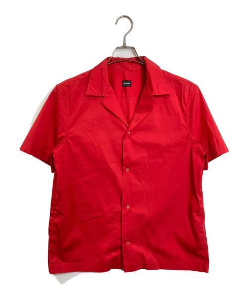 JIL SANDER（ジルサンダー）JIL SANDER (ジルサンダー) オープンカラーシャツ　半袖シャツ　イタリア製 レッド サイズ:40の古着・服飾アイテム