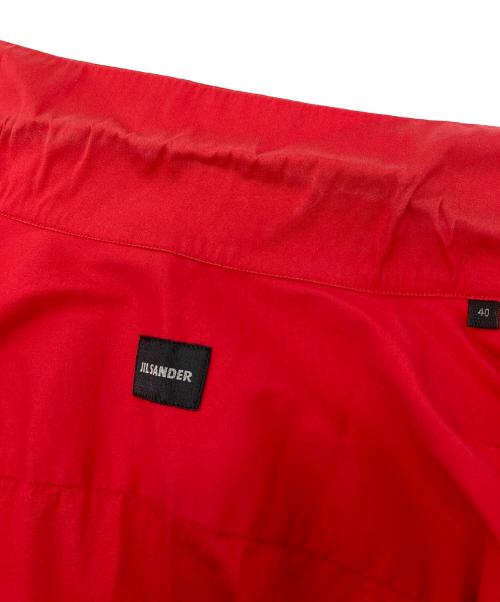JIL SANDER（ジルサンダー）JIL SANDER (ジルサンダー) オープンカラーシャツ　半袖シャツ　イタリア製 レッド サイズ:40の古着・服飾アイテム