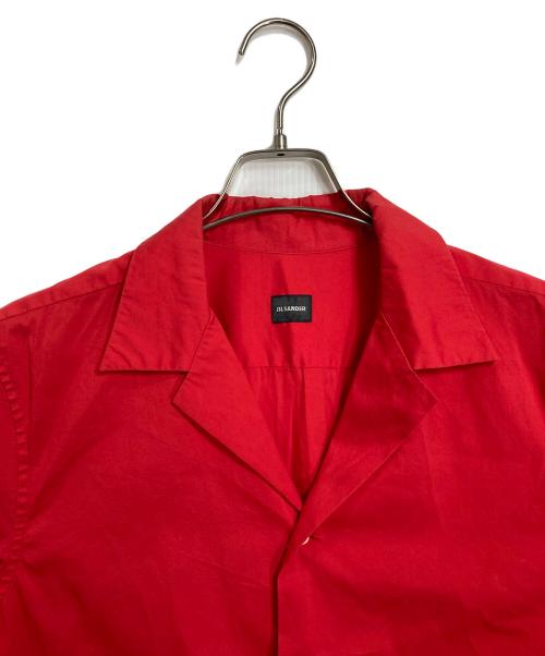 JIL SANDER（ジルサンダー）JIL SANDER (ジルサンダー) オープンカラーシャツ　半袖シャツ　イタリア製 レッド サイズ:40の古着・服飾アイテム
