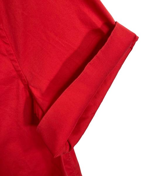 JIL SANDER（ジルサンダー）JIL SANDER (ジルサンダー) オープンカラーシャツ　半袖シャツ　イタリア製 レッド サイズ:40の古着・服飾アイテム