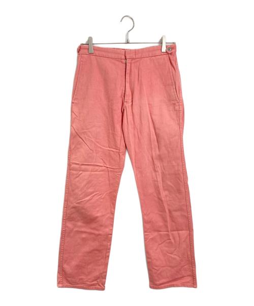 COMME des GARCONS HOMME PLUS（コムデギャルソンオムプリュス）COMME des GARCONS HOMME PLUS (コムデギャルソンオムプリュス) サイドボタンアーカイブカラーパンツ　コットンパンツ　日本製 ピンク サイズ:Sの古着・服飾アイテム