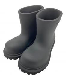 BALENCIAGA（バレンシアガ）の古着「ステロイド ラバーブーツ　厚底ブーツ　イタリア製」｜マットブラック
