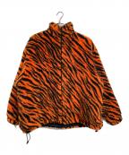 BALENCIAGAバレンシアガ）の古着「ボアジャケット　アウター　総柄　イタリア製　ユニセックス」｜オレンジ