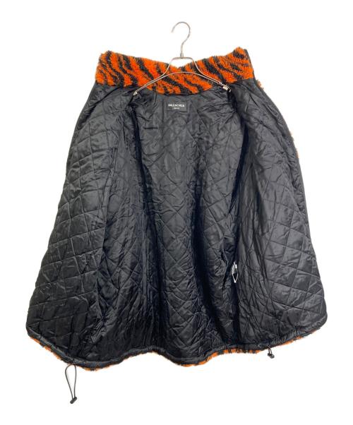 BALENCIAGA（バレンシアガ）BALENCIAGA (バレンシアガ) ボアジャケット　アウター　総柄　イタリア製　ユニセックス オレンジ サイズ:44（実寸参照）の古着・服飾アイテム