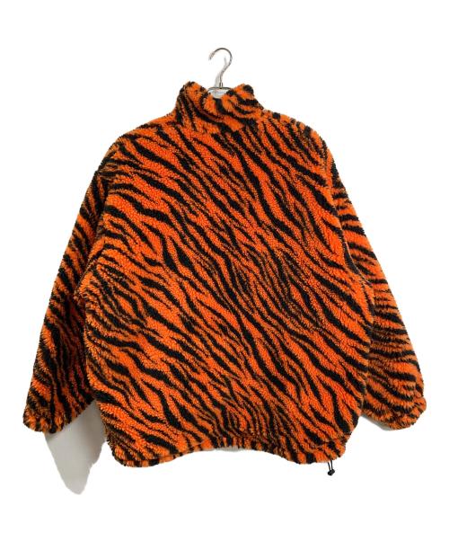 BALENCIAGA（バレンシアガ）BALENCIAGA (バレンシアガ) ボアジャケット　アウター　総柄　イタリア製　ユニセックス オレンジ サイズ:44（実寸参照）の古着・服飾アイテム