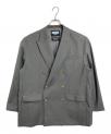 ）の古着「CORDURA Wool Prime-Over Peaked Lapel Gold Button Blazer コーデュラウールプライムオーバーピークドラペルゴールドボタンブレザー　金ボタン　アウター　ライトアウター　セレモニー」｜グレー