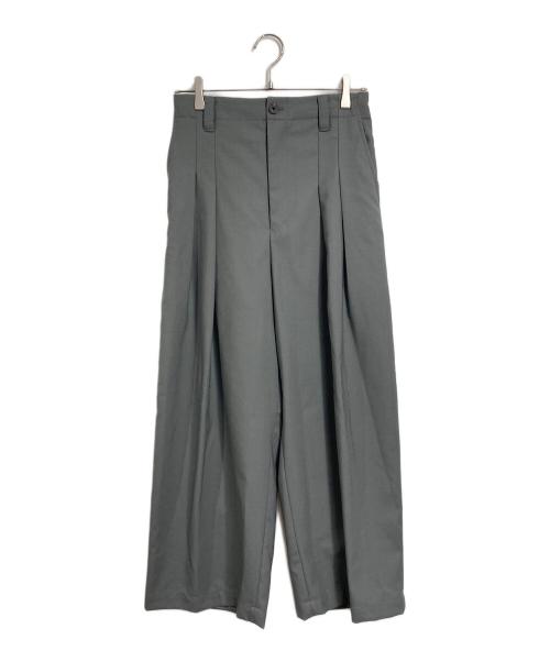 MAISON SPECIAL（メゾンスペシャル）MAISON SPECIAL (メゾンスペシャル) CORDURA Wool Tow-Tuck Wide Pants グレー サイズ:00の古着・服飾アイテム