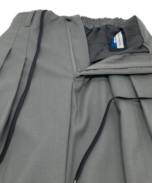 MAISON SPECIAL（メゾンスペシャル）MAISON SPECIAL (メゾンスペシャル) CORDURA Wool Tow-Tuck Wide Pants グレー サイズ:00の古着・服飾アイテム