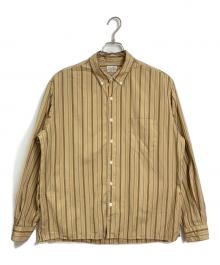 STEVEN ALAN（スティーブンアラン）の古着「G/DYE MULTI/STRIPE SINGLE NEEDLE SHIRT」｜ベージュ