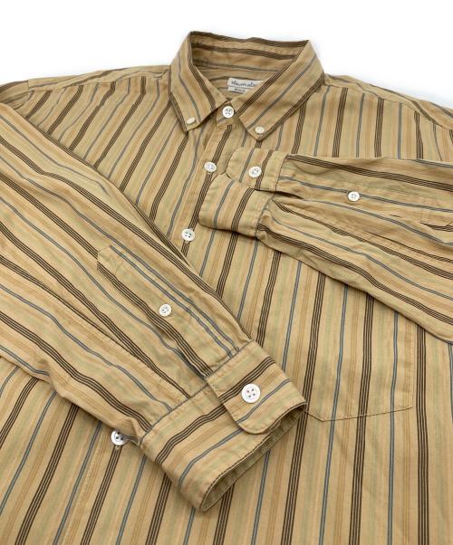 STEVEN ALAN（スティーブンアラン）STEVEN ALAN (スティーブンアラン) G/DYE MULTI/STRIPE SINGLE NEEDLE SHIRT ベージュ サイズ:Mの古着・服飾アイテム