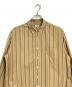 STEVEN ALAN (スティーブンアラン) G/DYE MULTI/STRIPE SINGLE NEEDLE SHIRT ベージュ サイズ:M：5000円