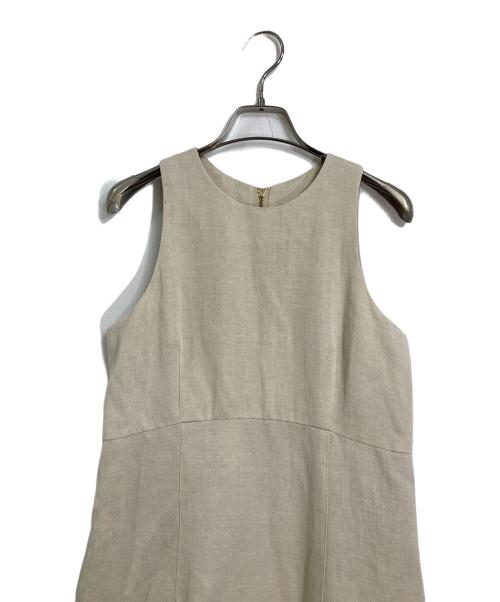 Noble（ノーブル）Noble (ノーブル) カーブシルエットロングワンピース ベージュ サイズ:38の古着・服飾アイテム