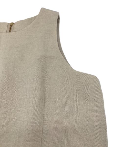 Noble（ノーブル）Noble (ノーブル) カーブシルエットロングワンピース ベージュ サイズ:38の古着・服飾アイテム