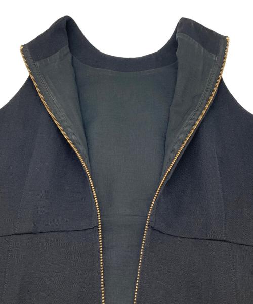 Noble（ノーブル）Noble (ノーブル) カーブシルエットロングワンピース ブラック サイズ:36の古着・服飾アイテム