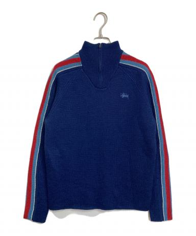Stussy(ステューシー) 90S 紺タグ ハーフジップスウェット メンズ 中古・古着通販】stussy (ステューシー) 【古着】サイドラインハーフ