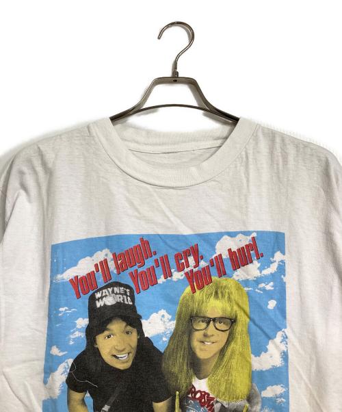 WAYNE'S WORLD（ウェインズ・ワールド）WAYNE'S WORLD  (ウェインズ・ワールド) 【古着】ムービーＴシャツ　グラフィックTシャツ　レトロTシャツ　WAYNE'S WORLD ©92年 ホワイト サイズ:実寸参照の古着・服飾アイテム