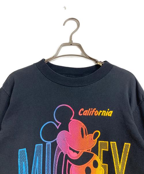 DISNEY（ディズニー）Disney (ディズニー) 【古着】ヴィンテージTシャツ　Sherry's社製　ミッキーTシャツ　コットンTシャツ　USA製 グレー サイズ:Mの古着・服飾アイテム