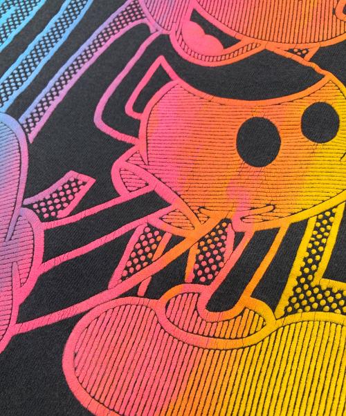 DISNEY（ディズニー）Disney (ディズニー) 【古着】ヴィンテージTシャツ　Sherry's社製　ミッキーTシャツ　コットンTシャツ　USA製 グレー サイズ:Mの古着・服飾アイテム