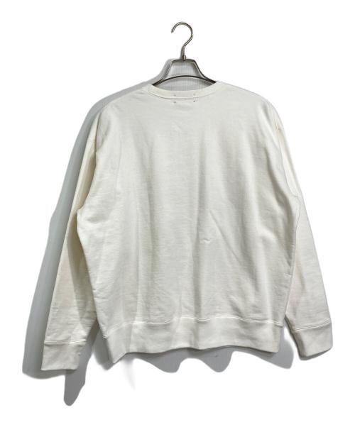 SINME（シンメ）SINME (シンメ) ロゴスウェット　日本製 ホワイト サイズ:Lの古着・服飾アイテム
