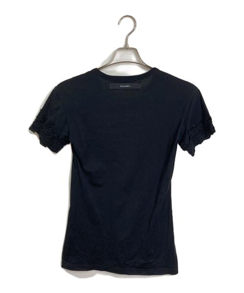 DOLCE & GABBANA（ドルチェ＆ガッバーナ）DOLCE & GABBANA (ドルチェ＆ガッバーナ) 袖刺繍カットソー ブラック サイズ:40の古着・服飾アイテム