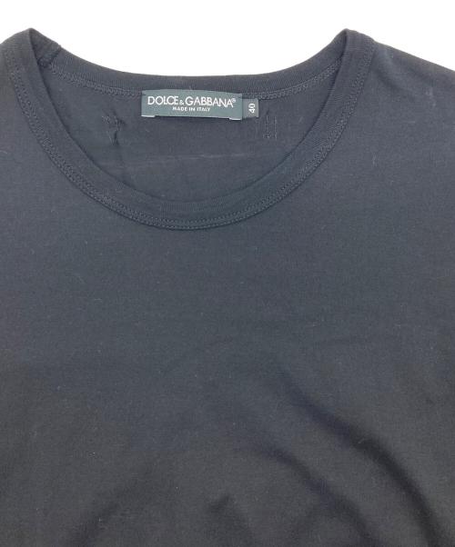 DOLCE & GABBANA（ドルチェ＆ガッバーナ）DOLCE & GABBANA (ドルチェ＆ガッバーナ) 袖刺繍カットソー ブラック サイズ:40の古着・服飾アイテム
