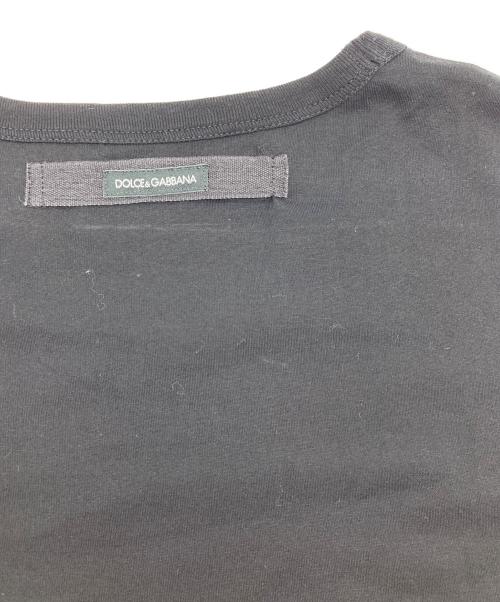 DOLCE & GABBANA（ドルチェ＆ガッバーナ）DOLCE & GABBANA (ドルチェ＆ガッバーナ) 袖刺繍カットソー ブラック サイズ:40の古着・服飾アイテム