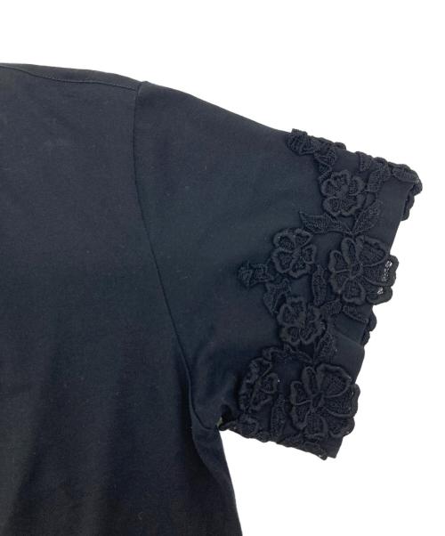 DOLCE & GABBANA（ドルチェ＆ガッバーナ）DOLCE & GABBANA (ドルチェ＆ガッバーナ) 袖刺繍カットソー ブラック サイズ:40の古着・服飾アイテム