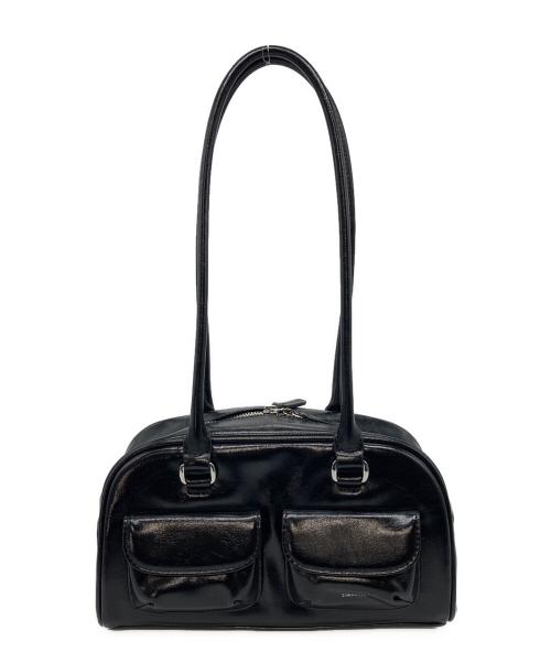 STAND OIL（スタンドオイル）STAND OIL (スタンドオイル) CHUBBY BAG ポリエステルレザーバッグ　ハンドバッグ ブラック サイズ:実寸参照の古着・服飾アイテム