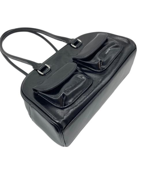 STAND OIL（スタンドオイル）STAND OIL (スタンドオイル) CHUBBY BAG ポリエステルレザーバッグ　ハンドバッグ ブラック サイズ:実寸参照の古着・服飾アイテム