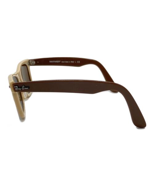 RAY-BAN（レイバン）RAY-BAN (レイバン) WAYFARER サングラス ベージュ×ブラウン サイズ:50-22□130の古着・服飾アイテム